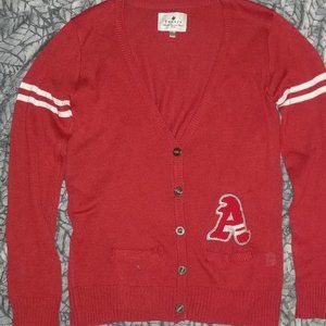 Papaya Varsity Cardigan